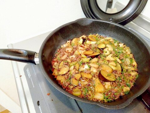 歯ごたえ抜群！大スプーンで食べる無限麻婆茄子野菜